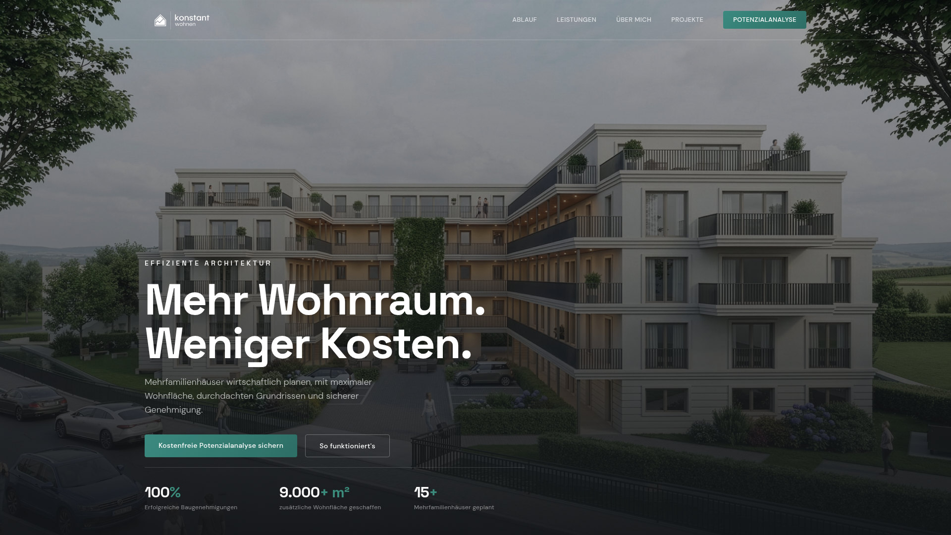 Vorschau der Website konstant-wohnen.de