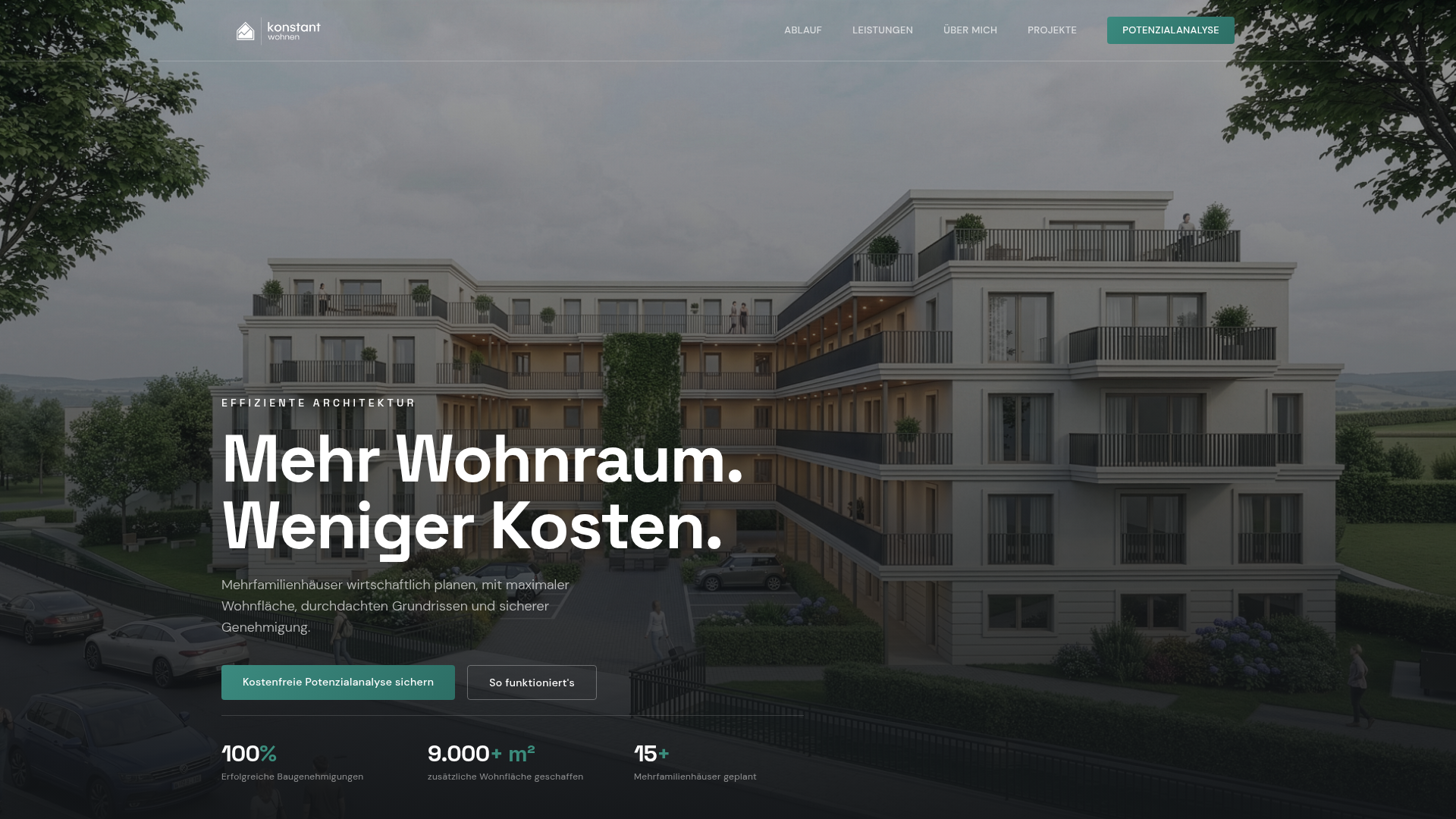 Vorschau der Website konstant-wohnen.de